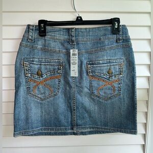Cache denim skirt